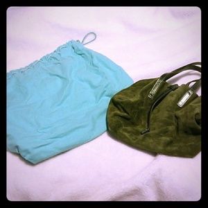 Tiffany & co. Velvet green tote purse